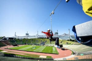 Flying Fox im Olympiastadion München