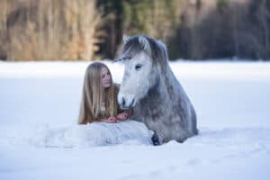 Fotoshooting mit Einhorn Finsing (1