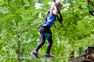 Kletterparcours im Waldseilgarten Veilbronn